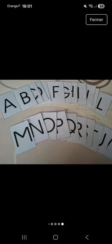 Kit de 26 cartes alphabétiques capitales