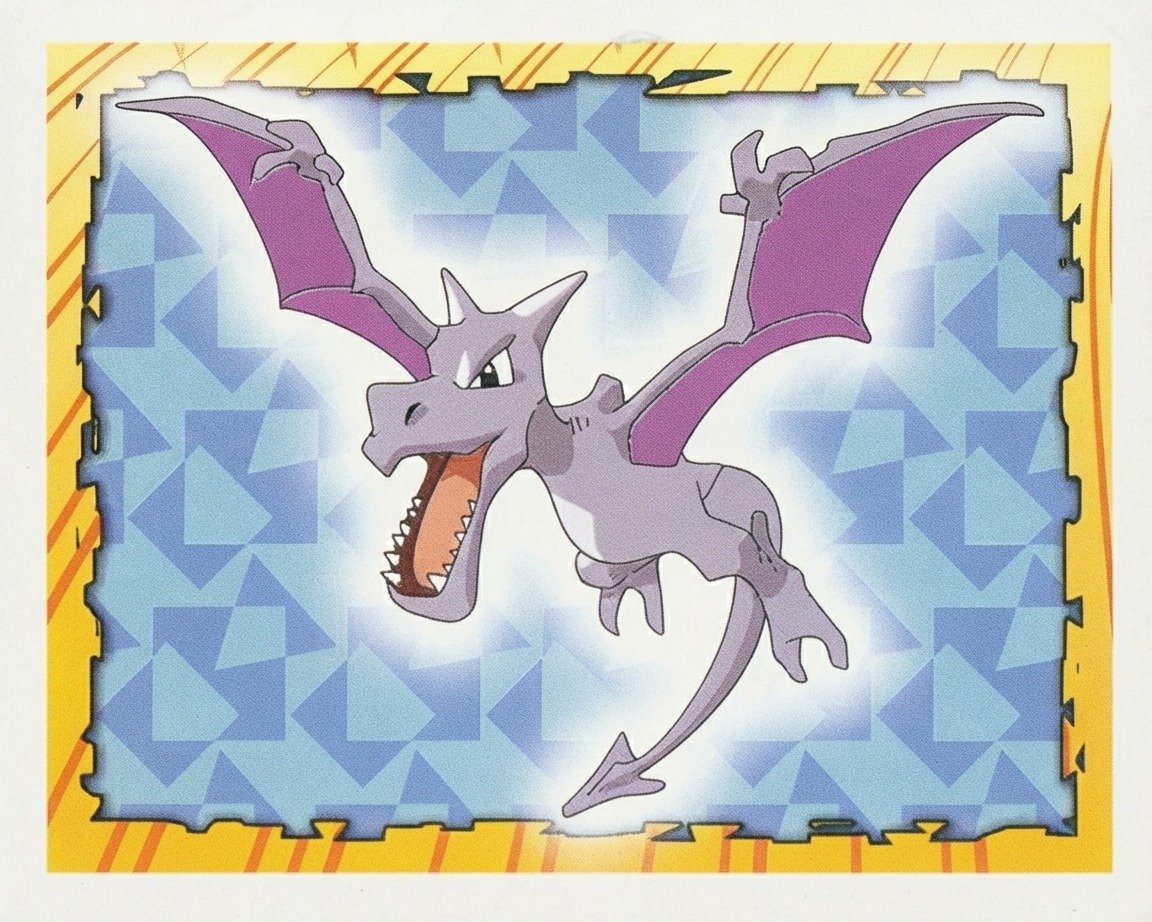 Numéro 142 - Autocollant Pokémon Merlin Collections Nintendo