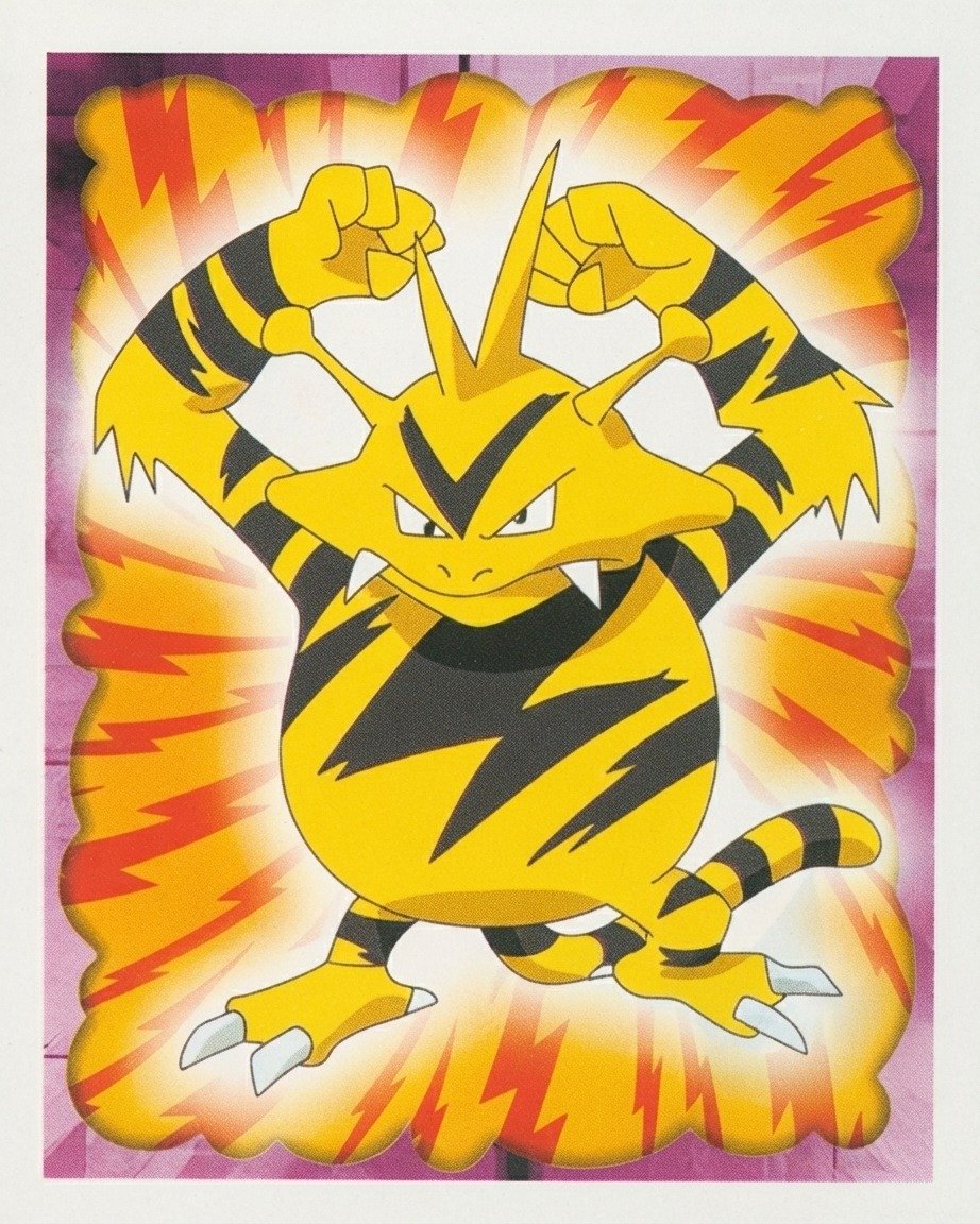 Numéro 125 - Autocollant Pokémon Merlin Collections Nintendo