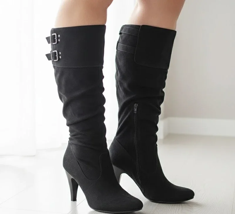 Paire de bottes noires montantes