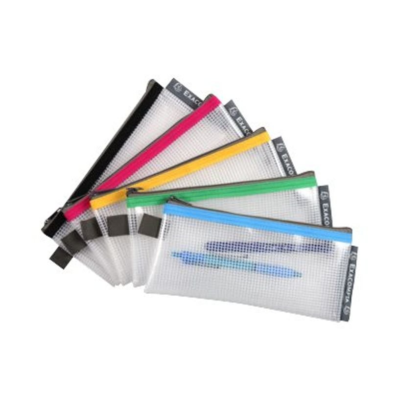 Pochette zip - 8 x 18 cm - disponible dans différentes couleurs